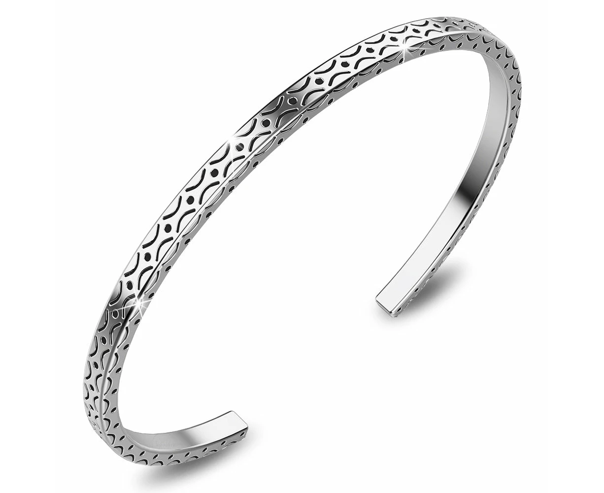 Solid 925 Sterling Silver Antique Cuff of Desire