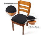 Indoor Chair Pad with Ties, Dining Chair Pads, Non Slip Seat Cushions for Kitchen Chairs (4/6/8 PCS, Black)