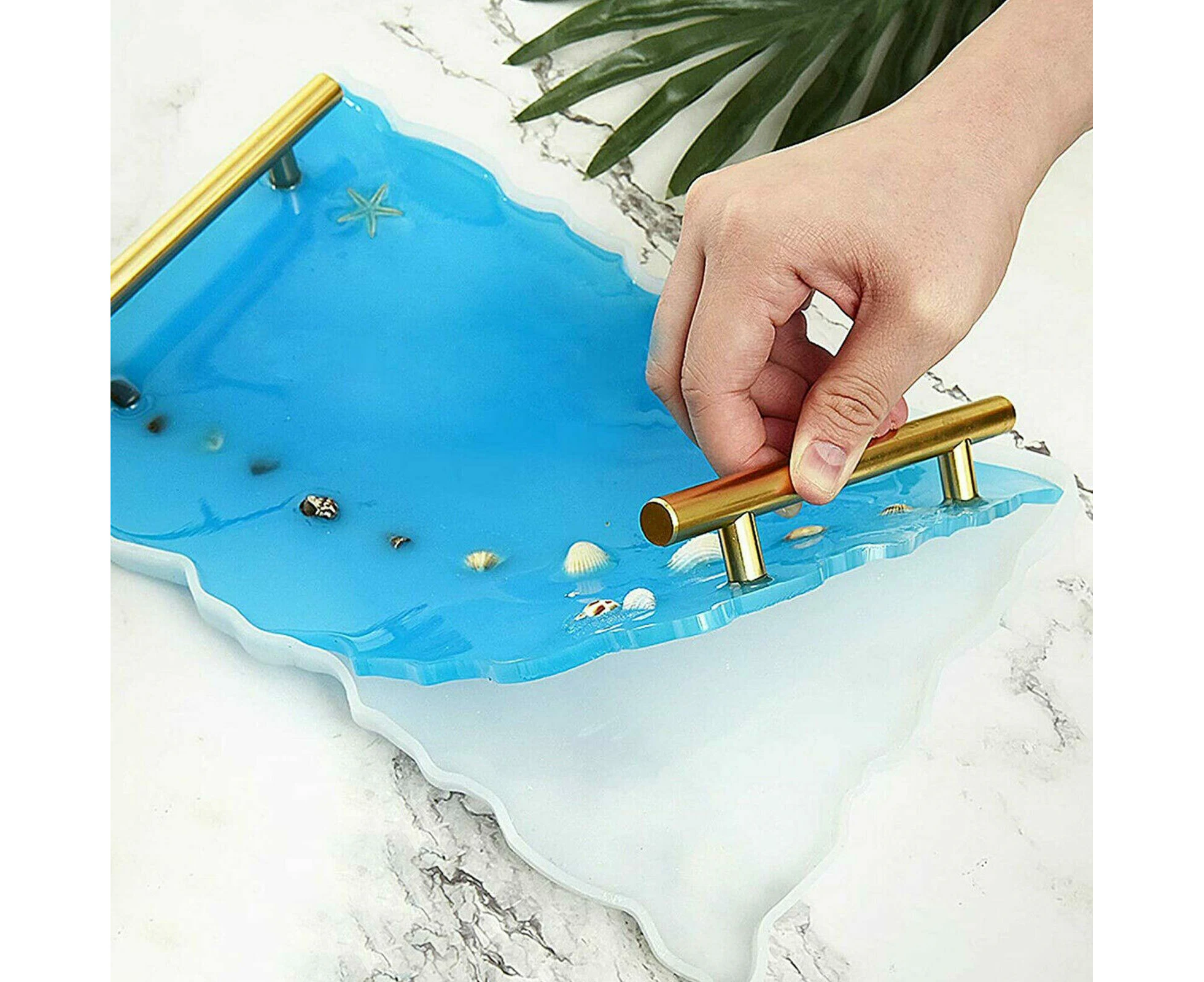 InMalla Large Safe Silicone Tray Mould Artist Mold Irregular Coaster Resin Craft Art DIY