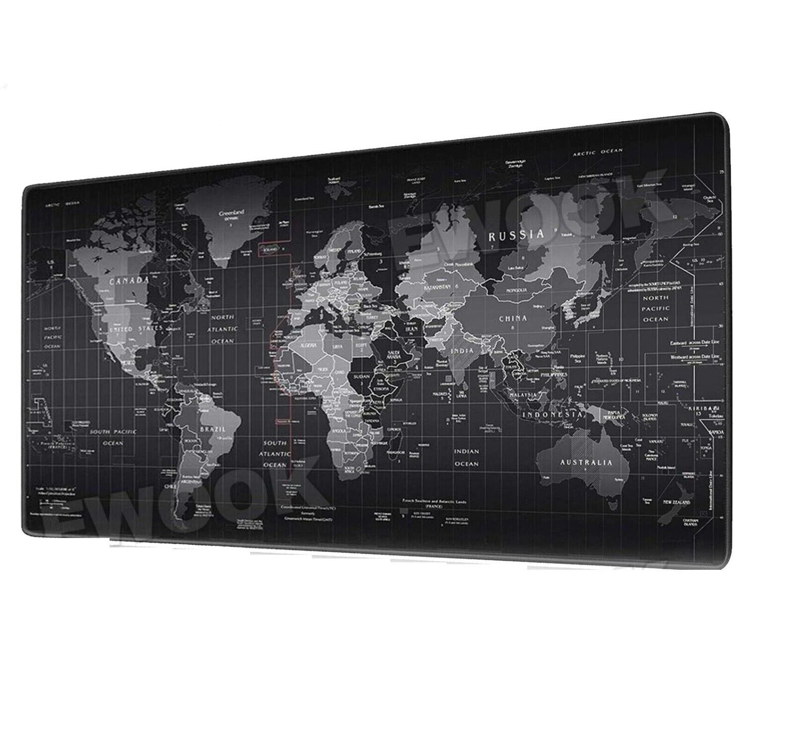 Gaming Mouse Pad World Map Desk Mat Anti-slip Large Rubber Speed Mousepad -40x90