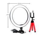 Vibe Geeks 26cm Dimmable LED Selfie Ring Light with Tripod - 2 Black Bracket