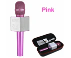 Wireless Bluetooth Karaoke Microphone Speaker Handheld Mic USB Player KTV Q9 - Pink