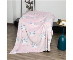 Fleece Blanket Glow in the Dark Large Sofa Throw Soft Warm Faux-Pink