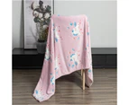 Fleece Blanket Glow in the Dark Large Sofa Throw Soft Warm Faux-Pink