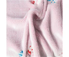 Fleece Blanket Glow in the Dark Large Sofa Throw Soft Warm Faux-Pink