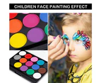 15 Colours Make-Up Palette 2 pens + 4 templates Children's Face Paint Set for Children