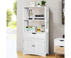 Giantex Storage Cabinet Display Shelf Cupboard Wooden Organiser Bathroom White