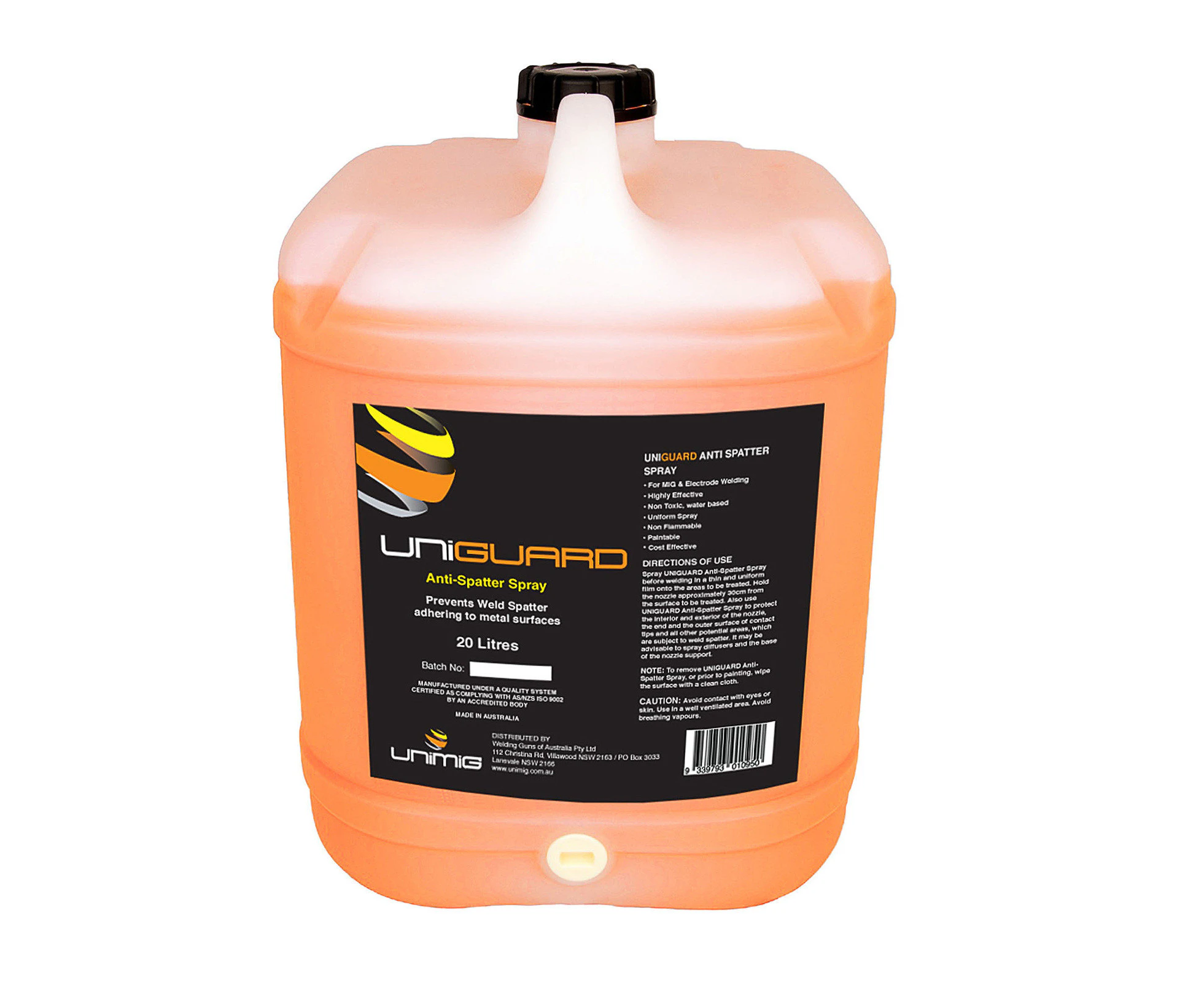 UNIMIG 20L Anti Spatter Spray Welder Weld 20 Litre Liquid Tub Rust - UNIGUARD20