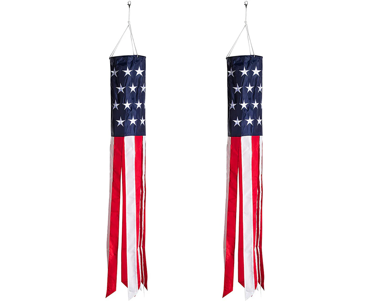 American Flag Socks (Set of 2) Outdoor Hanging Patio Outdoor13x88cm American wind vane