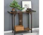 Vintage Hall Console Table Accent Table Entryway with Drawer Storage Shelf Wood