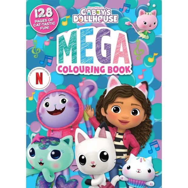 Gabby's Dollhouse: Mega Colouring Book