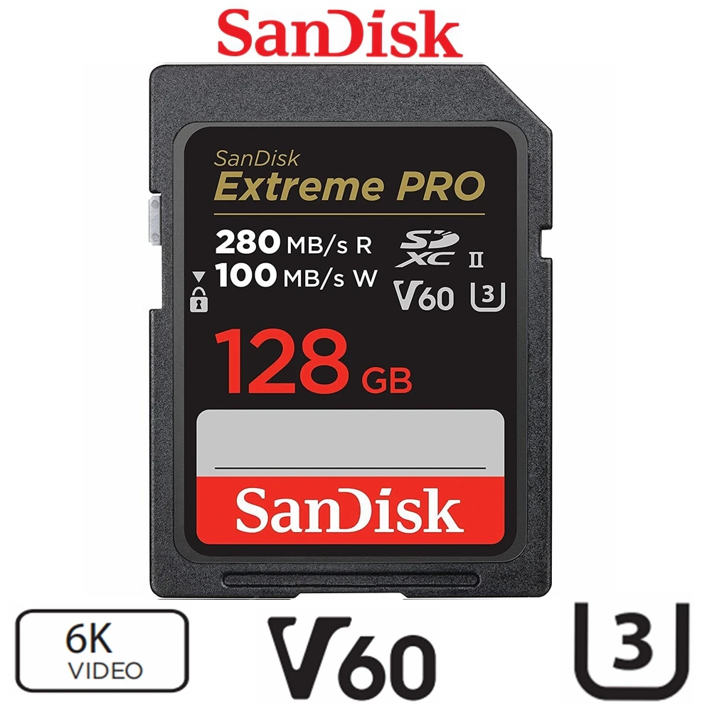 SanDisk Extreme Pro SDXC Memory Card - 128GB UHS-II - Class 10 - U3 - V60 - Read [SDSDXEP-128G-GN4IN]