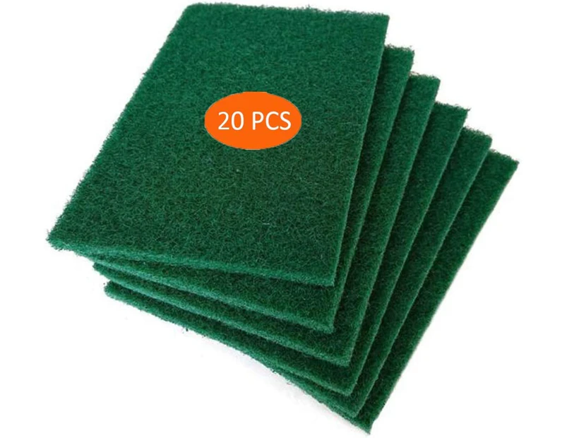 Scouring Pads - Heavy Duty Household Cleaning Scrubber with Non-Scratch Anti-Grease Technology - Reusable (10 PACK)