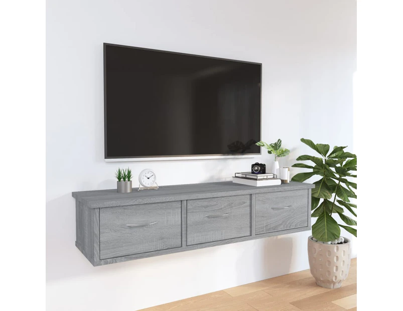 vidaXL Wall Cabinet Grey Sonoma 88x26x18.5 cm Engineered Wood