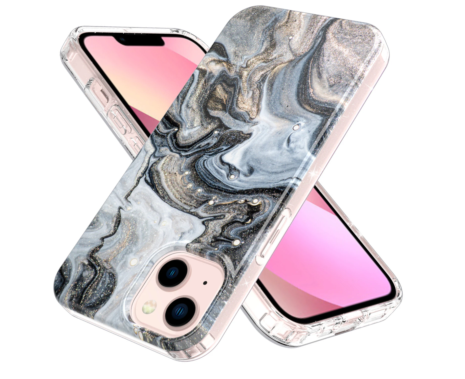 GWL Marble Pattern Case for iPhone13 6.1 inch-Grey