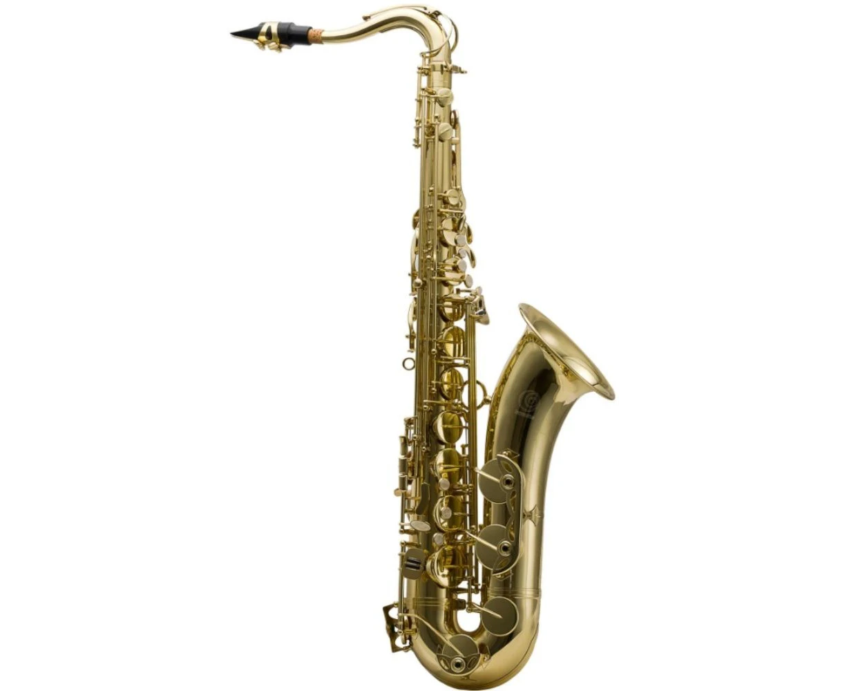 Harmonics B Flat Tenor Saxophone with Carrying Case and Lyre, Gold Lacquer