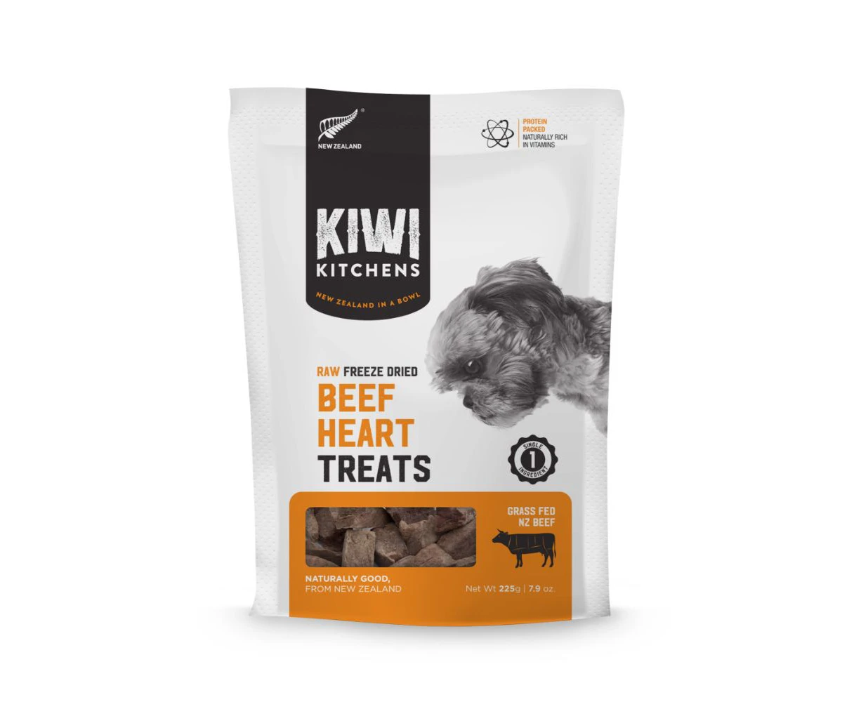 Kiwi Kitchens Beef Heart Freeze Dried Dog Treat 225g