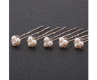 18 Pieces Bridal Hair Accessories Pearl Hair Pins Bridal Hair Pins Wedding Hair Accessories for Brides Bridesmaids Flower Grils - Rose Gold