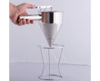 600ml/1200ml Kitchen Funnel Large Capacity Detachable Cone-shaped Stainless Steel Funnel Dispenser Household Supplies-B