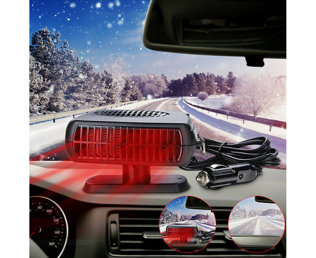 12V 2 in 1 Portable Car Heater Fan Cold / Hot Vehicle Ceramic Heating Defroster Demister 150w