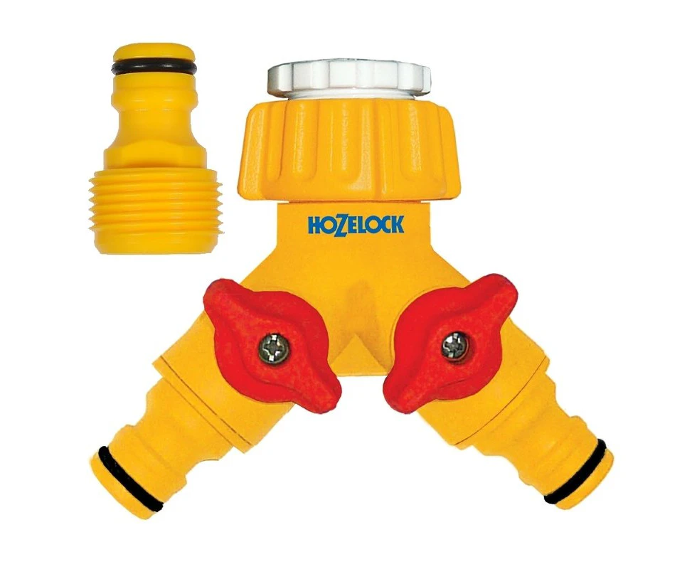 Hozelock Dual Tap Connector & Controlled Y Hose Connector - 2256