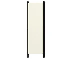 Room Divider Cream Freestanding Dressing Privacy Screen Partition 4 Panel Fabric