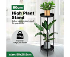 2 Tiers Metal Plant Stand, Flower Pots Shelf Indoor Outdoor Planter Holder Garden Rack Storage