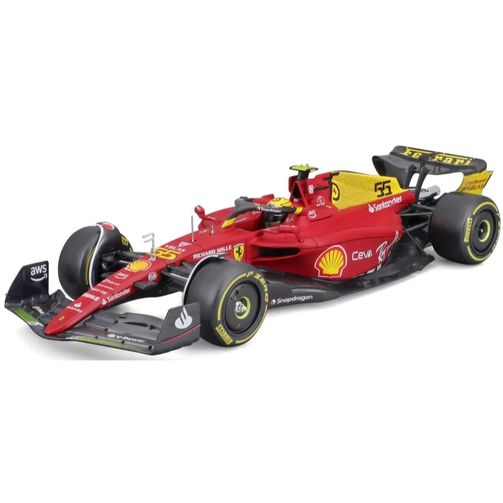 Bburago 1:24 Ferrari Racing 2022 F1 75 Sainz No. 55 Model Diecast Toy 14y+