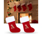 Christmas Stocking Nordic Letter Print Exquisite Workmanship Alphabet Letters Christmas Stocking for Home-A