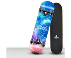 31" Kids Adult Skateboard 9 Ply Maple Board - Galaxy