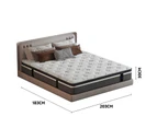 Royal Sleep King Mattress 30cm Euro Top 9 Zone Pocket Spring Foam Plush Firm