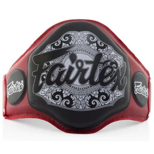 Fairtex Triple Champ Microfibre Belly Pad BPV3 - Red with Black front