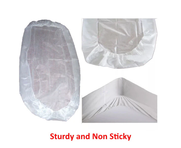 Disposable Fitted Bed Sheet Cover Waterproof Non Woven With Cross Cut Face Hole