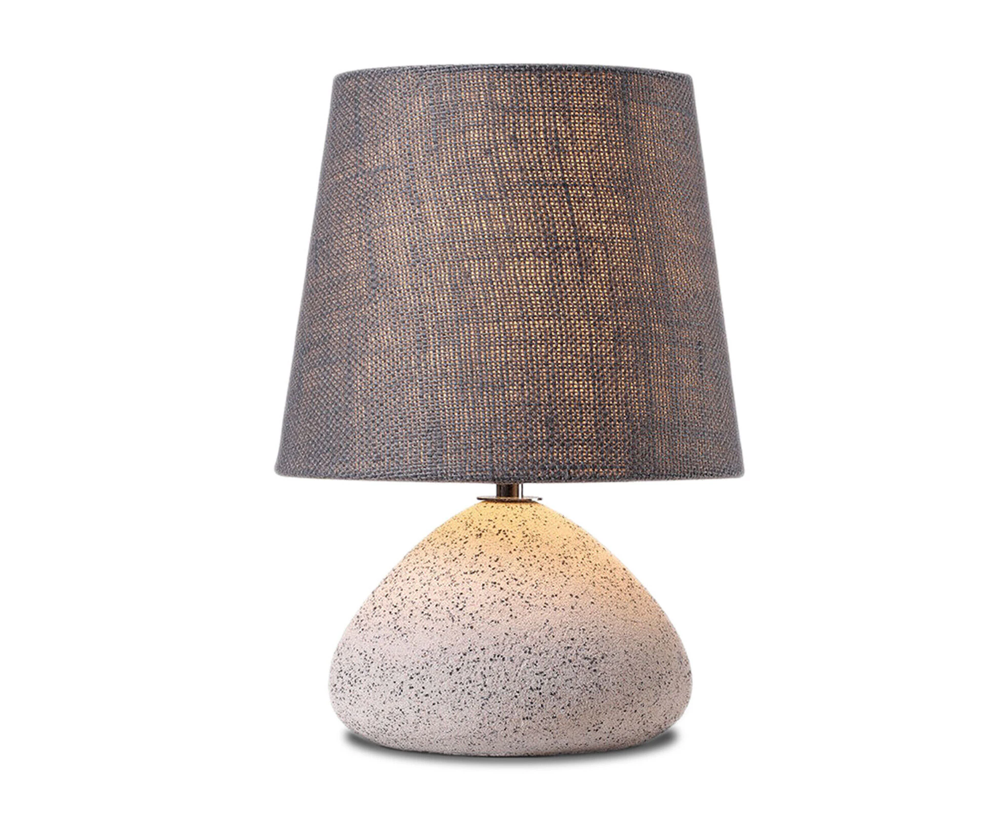 Moden Concrete Desk Table Light Bedside Lamp Grey E14 Room Party Decor