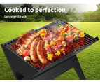 Portable Charcoal BBQ Grill Outdoor Camping Barbecue Set Picnic Foldable Smoker