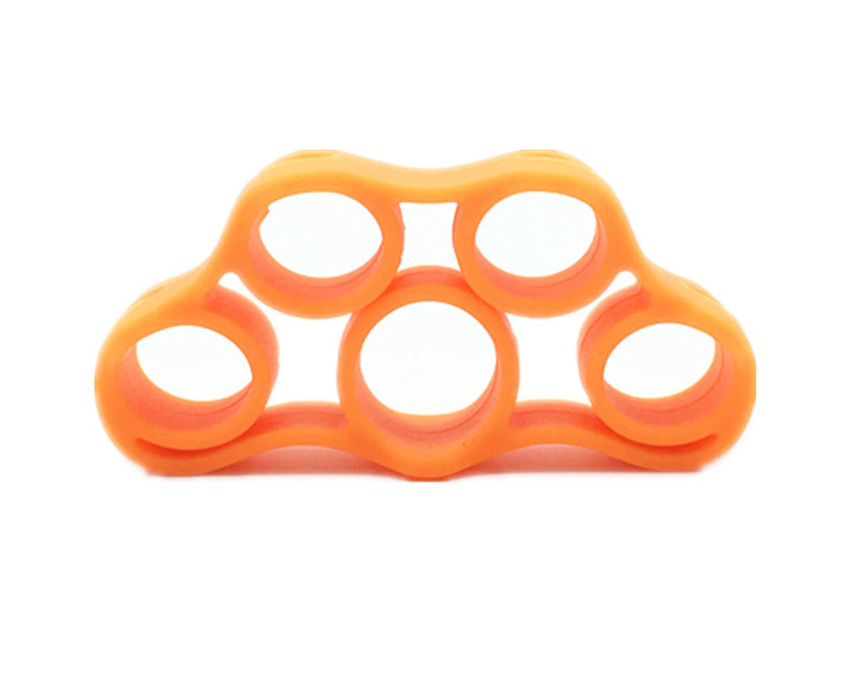 Silicone finger training puller Mouse hand finger exercise trainer Small fitness five-finger puller-Finger Stretching Exerciser - Orange