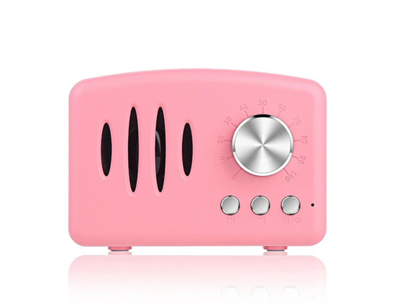 Retro Vintage Mini Bluetooth Speaker Pink