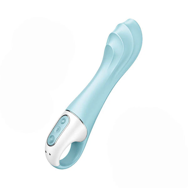 Satisfyer Air Pump Vibrator 5 Blue Usb Rechargeable With App Control