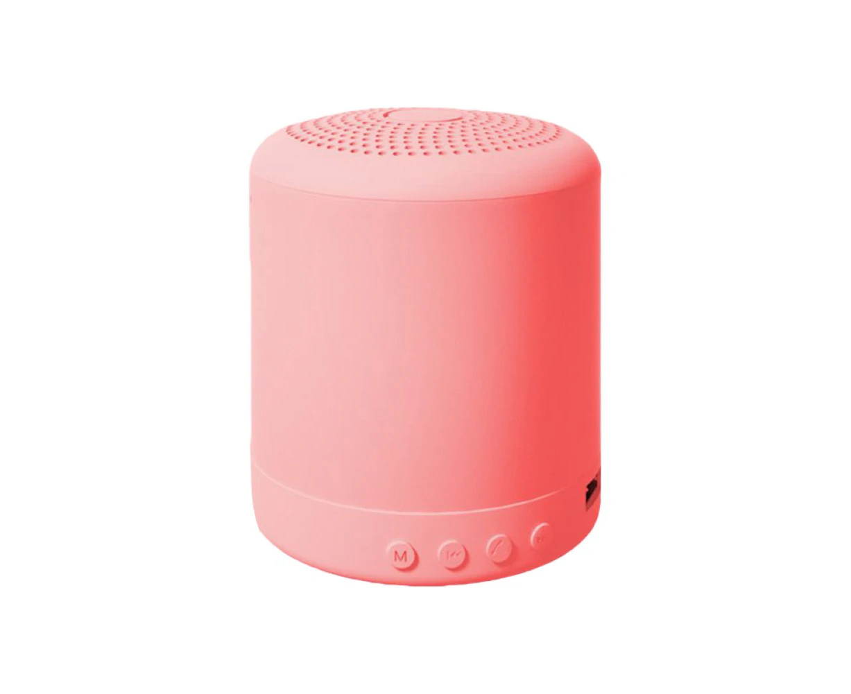 Portable Mini Wireless Bluetooth-compatible Hands-free USB TF AUX FM Speaker Music Player-Pink