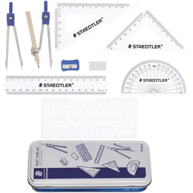 Staedtler Noris Club Maths Set 10 Piece Geometry Kit Students School