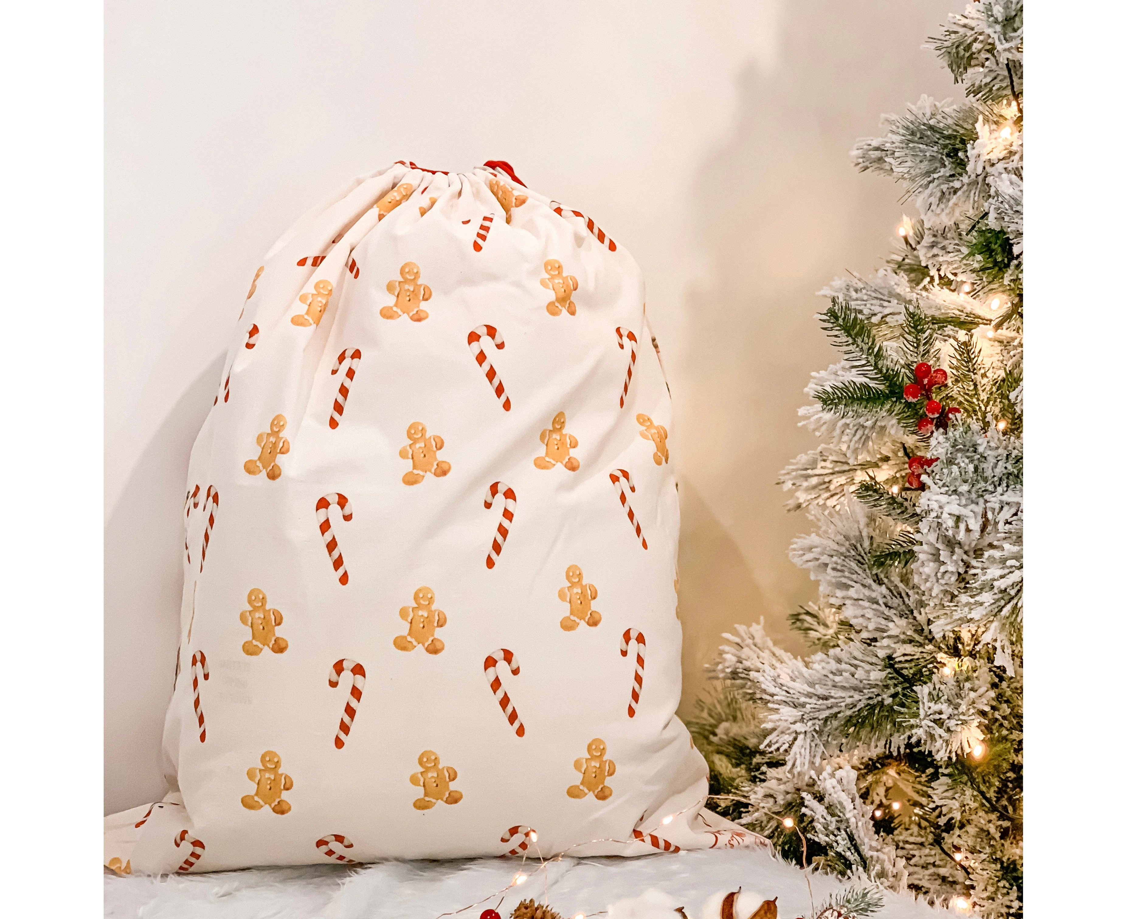 Santa Sack - Christmas Pattern