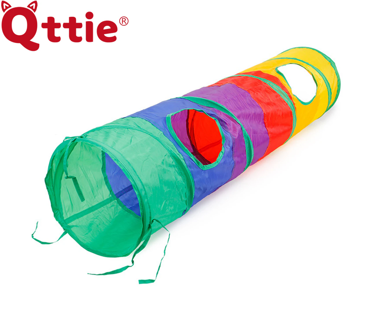 Qttie Cat Kitten Puppy Tunnel Play Toy Foldable Funny Exercise Rabbit Pet Tunnel