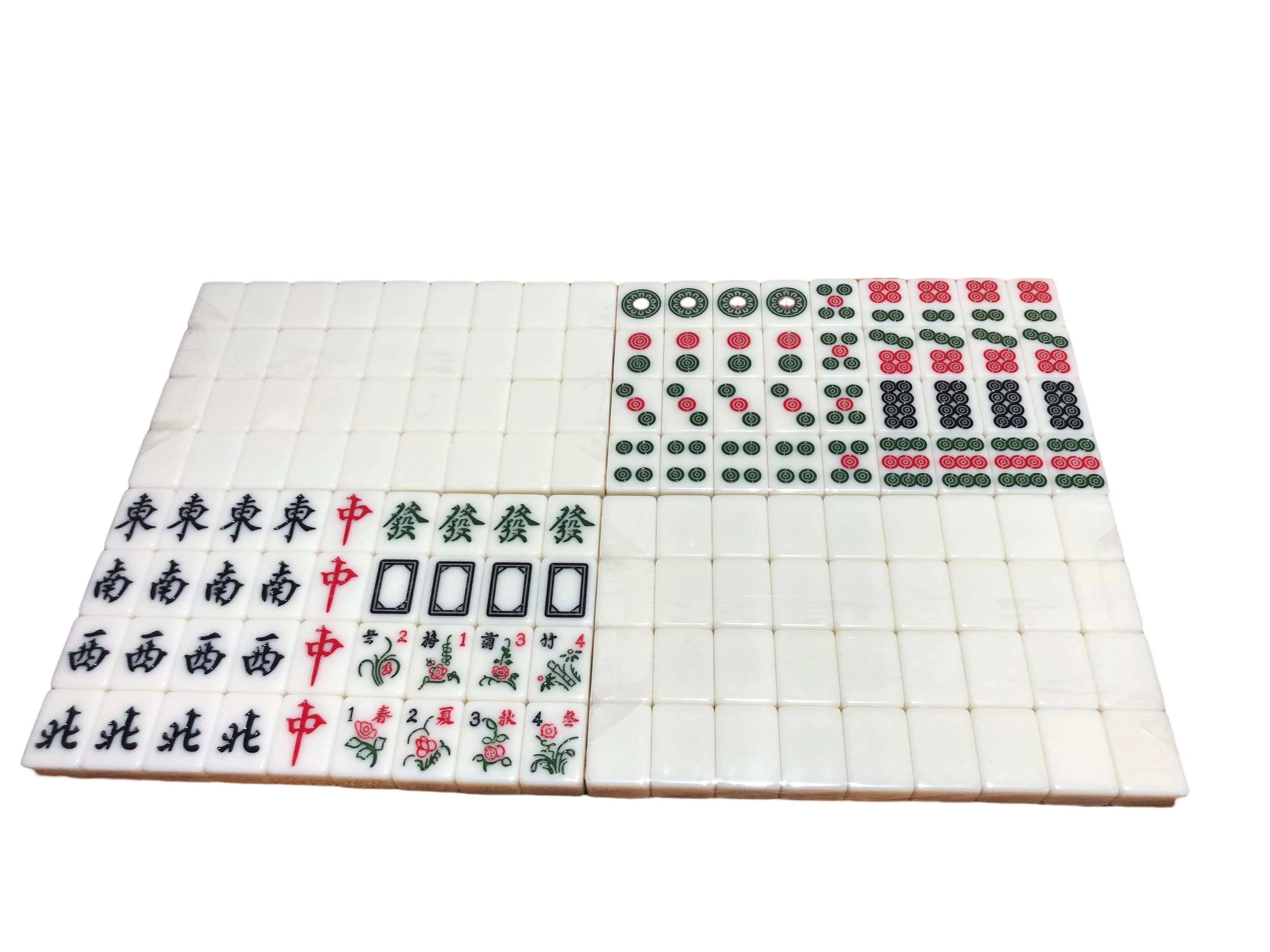 Sealed Medium Heavy MahJong Set 8kg Plastic Box Size 44 - White