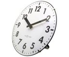 NeXtime Duomo 20cm Mini Table/Bedside Glass Clock Analogue Silent Sweep White