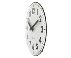 NeXtime Duomo 20cm Mini Table/Bedside Glass Clock Analogue Silent Sweep White