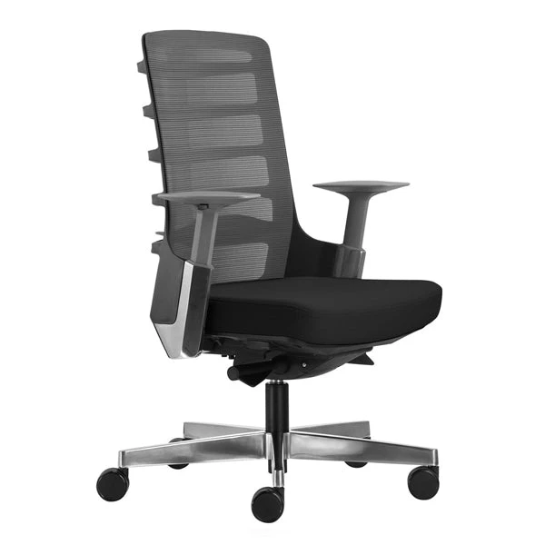 Desky Pro Ergonomic Chair Black with Headrest - Fully Adjustable Mesh Office Chair