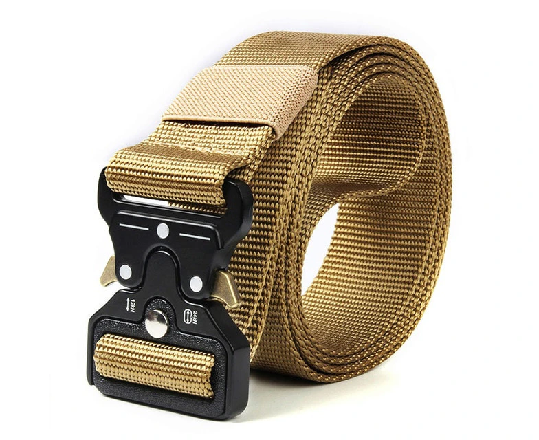 Hyloxs Men's Belt Army Outdoor Tactical Multi Function Combat Survival High Quality Marine Corps Canvas For Khaki Nylon Male Luxury