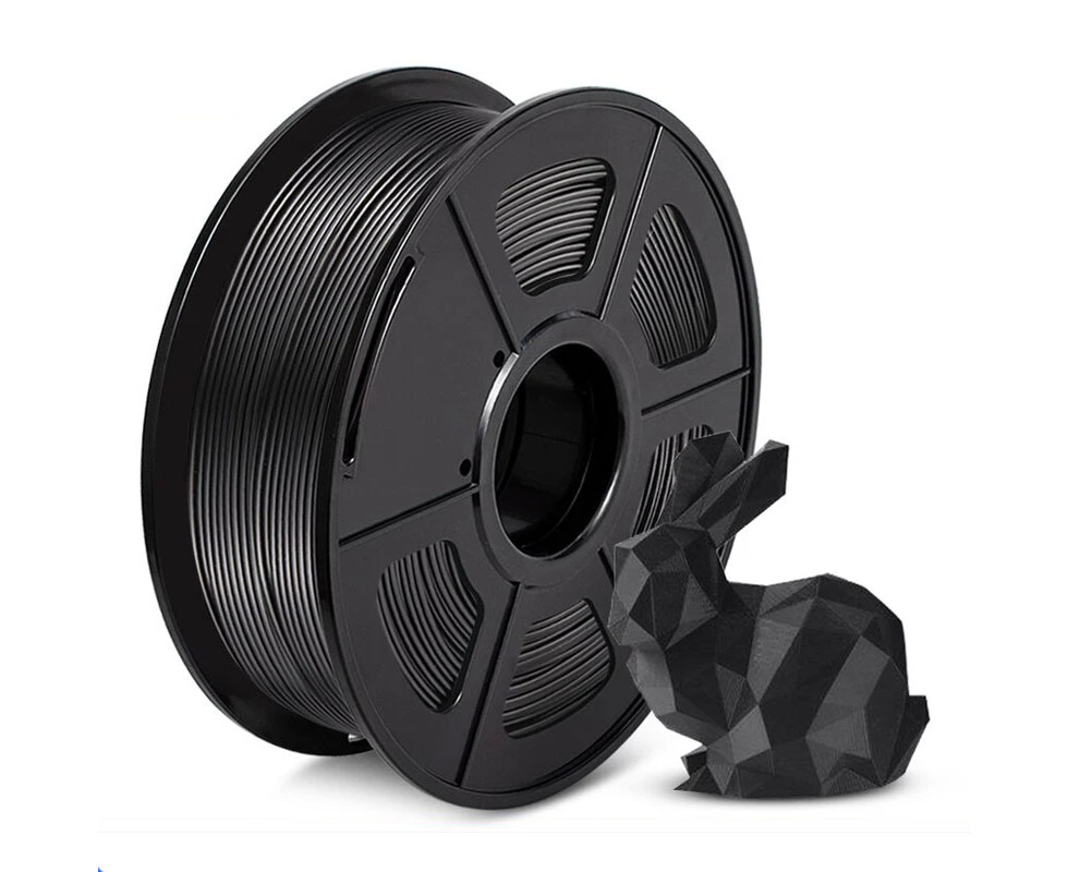 Black 3D Printer Filament PLA 1.75mm Spool Roll 1kg Eco-friendly for Engineer Drawing Art Accuracy +/- 0.02 mm