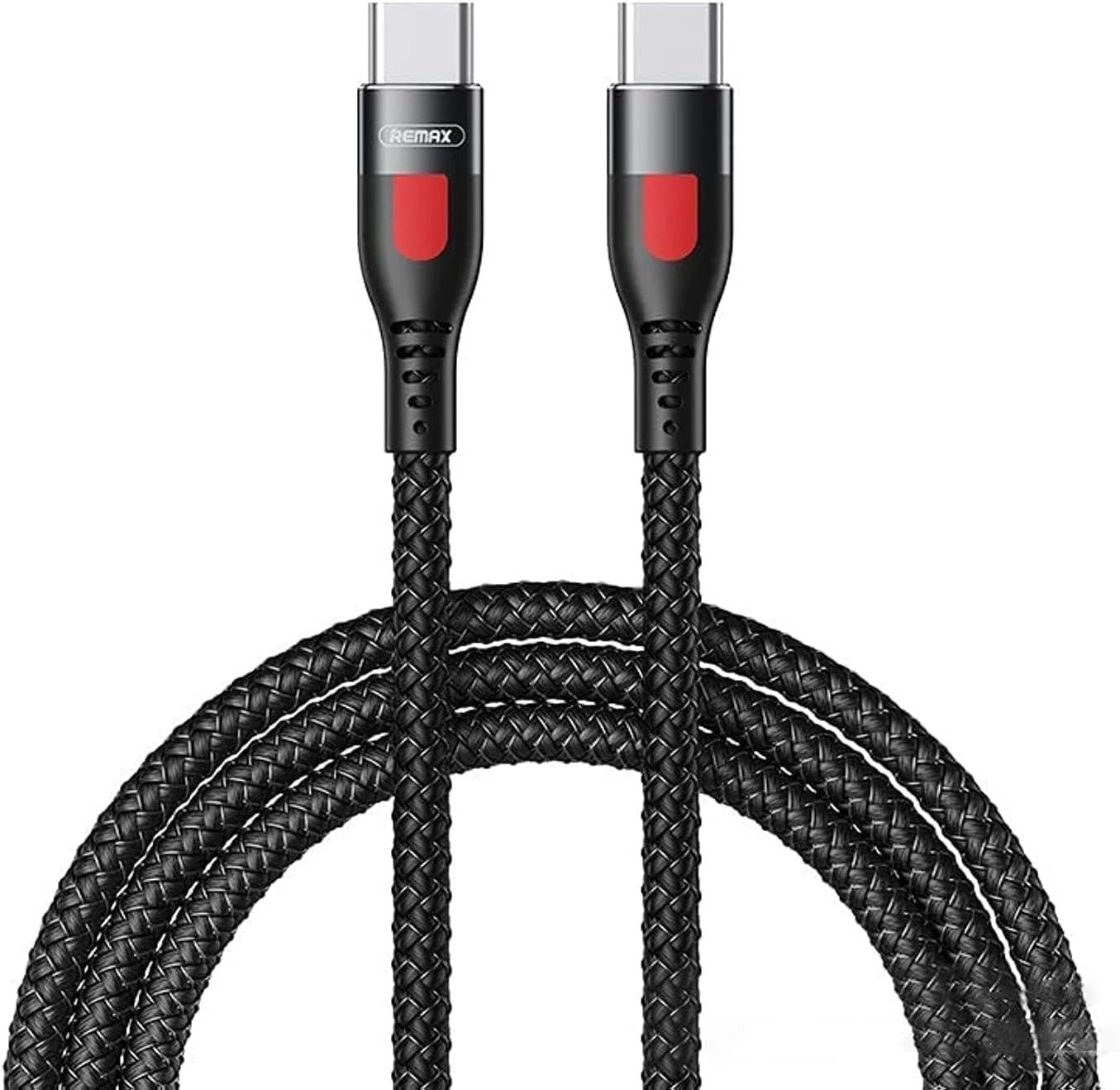 Remax Lesu 65W PD Quick Charge USB-C 1-meter Data Cable - Durable & Fast Charging for Apple Laptops & Devices - Black (RC-195)