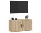 vidaXL Wall Mounted TV Cabinet Sonoma Oak 80x34.5x40 cm